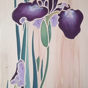 Iris mauve à un bouton