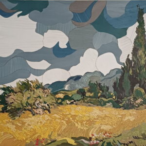 les cyprès marqueterie