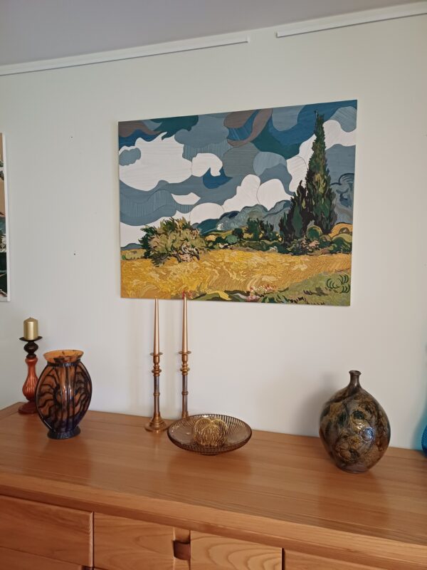 les cyprès marqueterie